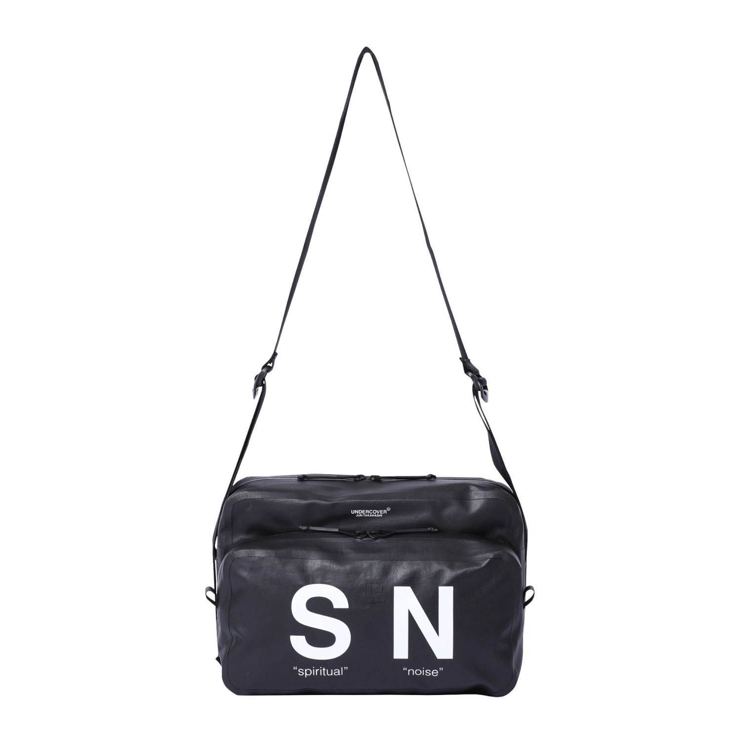 アンダーカバー×ラミダスのバッグ、グラフィックプリントを配した黒