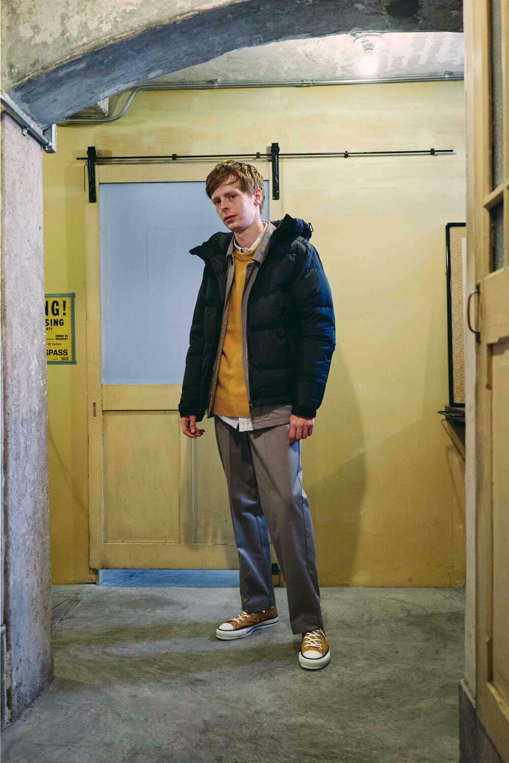 ナンガ×アーバンリサーチ ドアーズのメンズダウンジャケット、ボックス