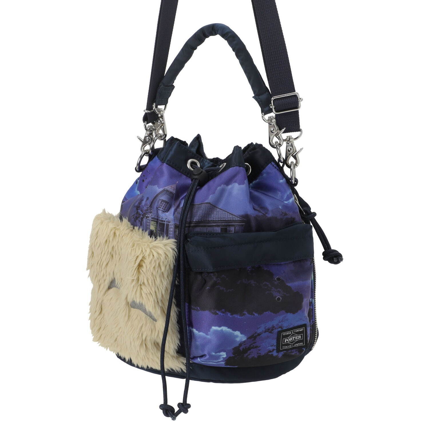 ポーター『となりのトトロ』“トトロのおなか”ファーのトートバッグや