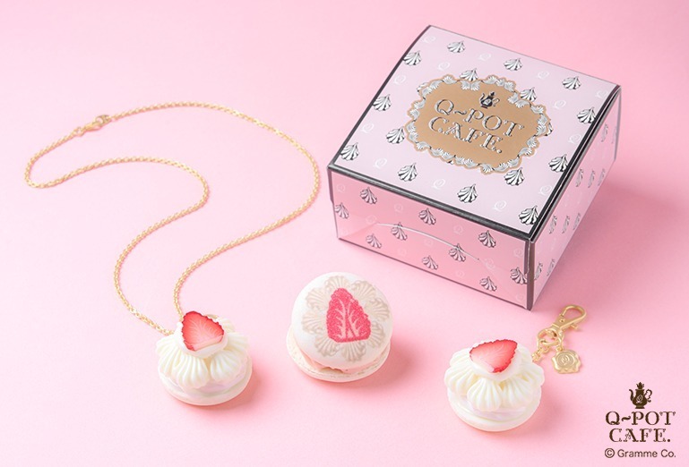 Q-pot CAFE.限定ショップがグランスタ東京に、“薔薇×苺”マカロンや