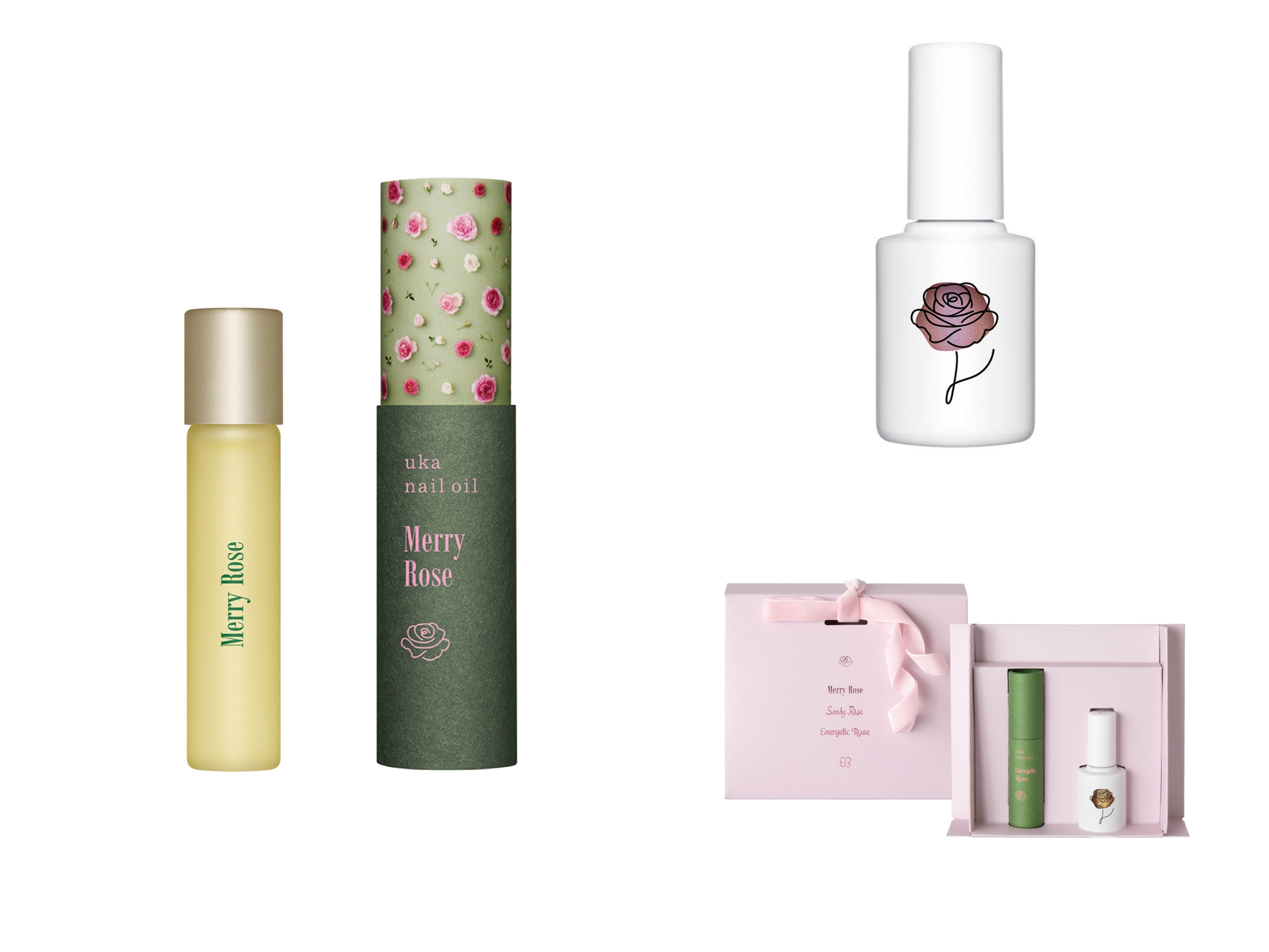 2024年クリスマスコフレ】ウカ：3種のバラを表現したネイルオイルと
