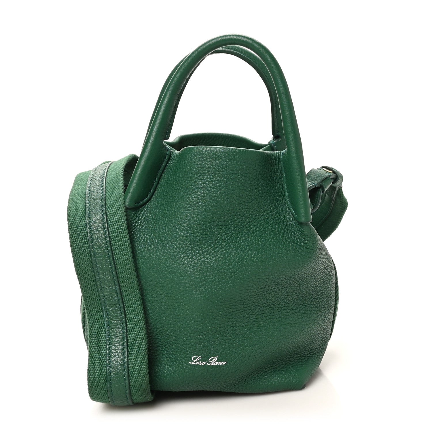 Loro Piana Grained Calfskin Micro Bale Bag Forest Leaves 1790658