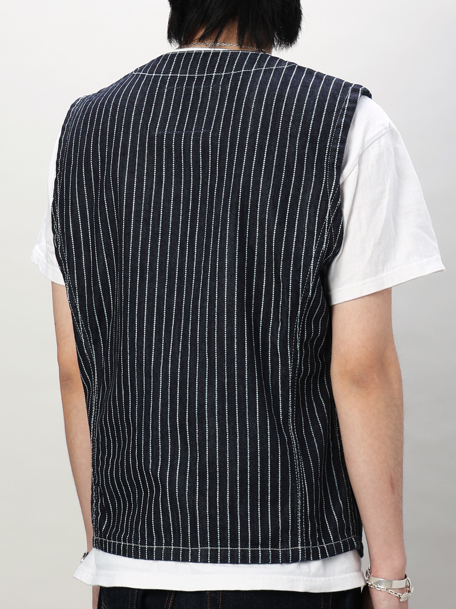 10oz ウォバッシュデニム ワークベスト FN-MVD-702 | THE FLAT HEAD