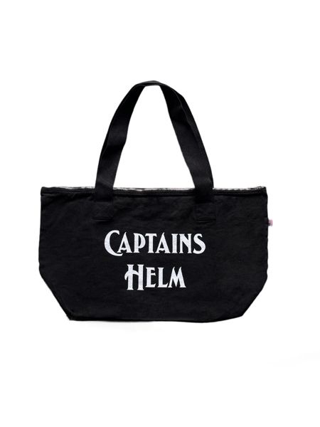CAPTAINS HELM / xLos Angeles Apparel LOGO ZIP -TOTE BAG -Black-