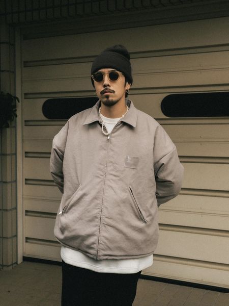 COOTIE PRODUCTIONS / Padded Zip Up Jacket -Taupe-