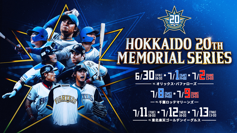 ファイターズの伝説が甦る！《HOKKAIDO 20th MEMORIAL SERIES》6/30(金