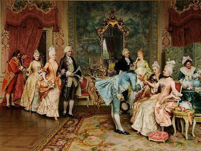 fu-collection】 ヨーロッパ名画 ロココ調 ゴールドダブルフレーム