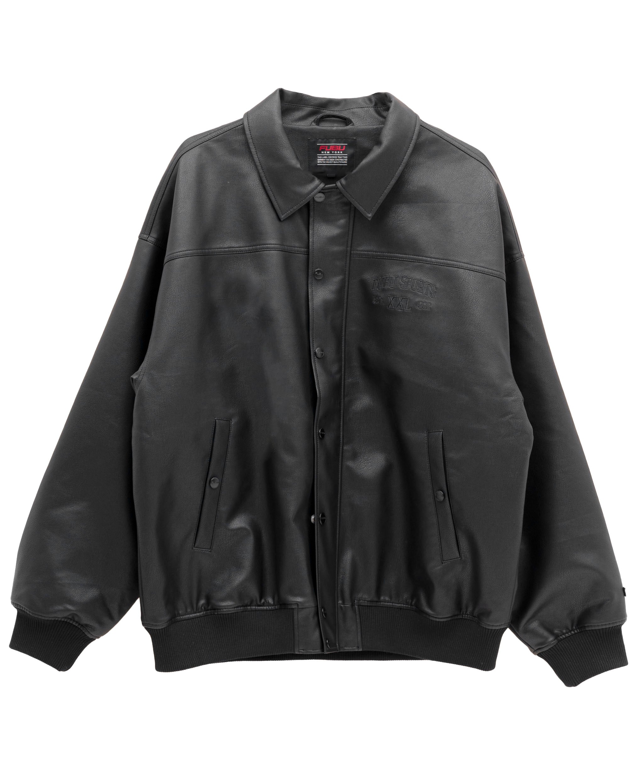 FUBU フブ アウター フェイクレザージャケット 。FUBUはアメリカの代表