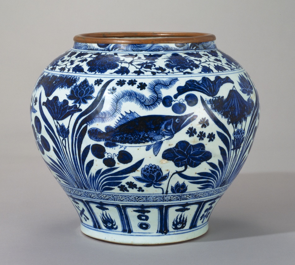 青花魚藻文酒会壺 | 景徳鎮窯 | 収蔵品詳細 | 作品を知る | 東京富士