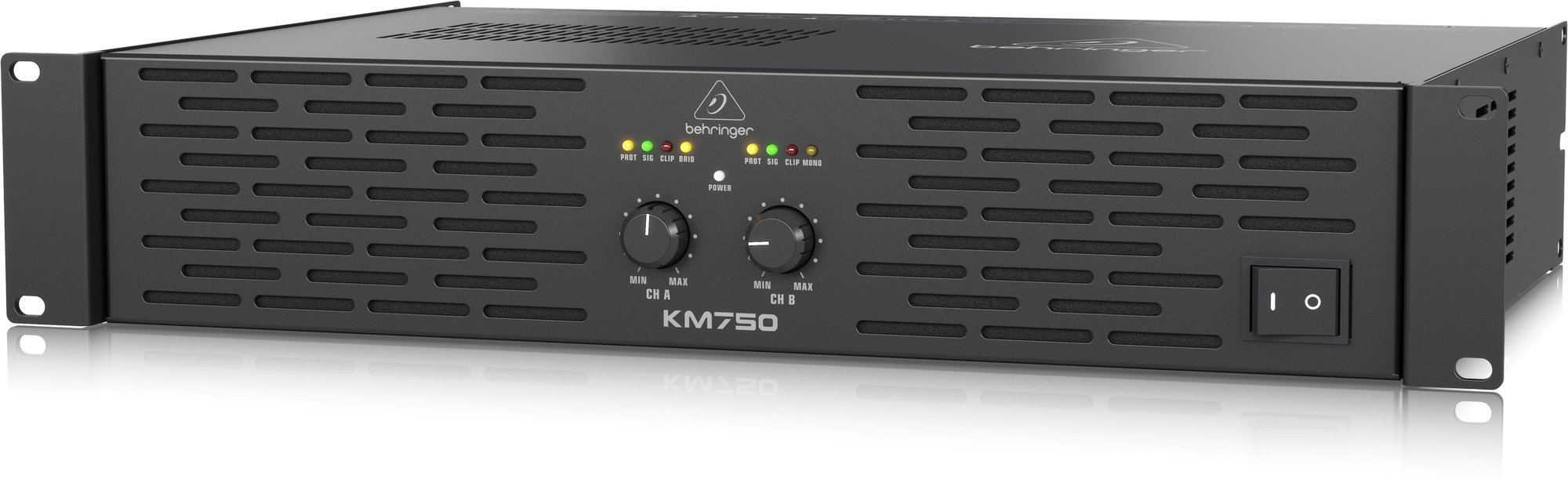 Behringer KM750 2-Channel Power Amplifier, 2x400W at 4 Ohm | Full