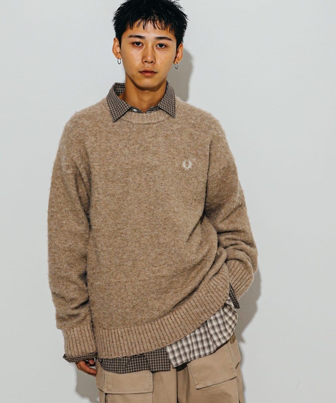 FRED PERRY × BEAMS / 別注 フラッフィ クルーネックニットが2024年 11