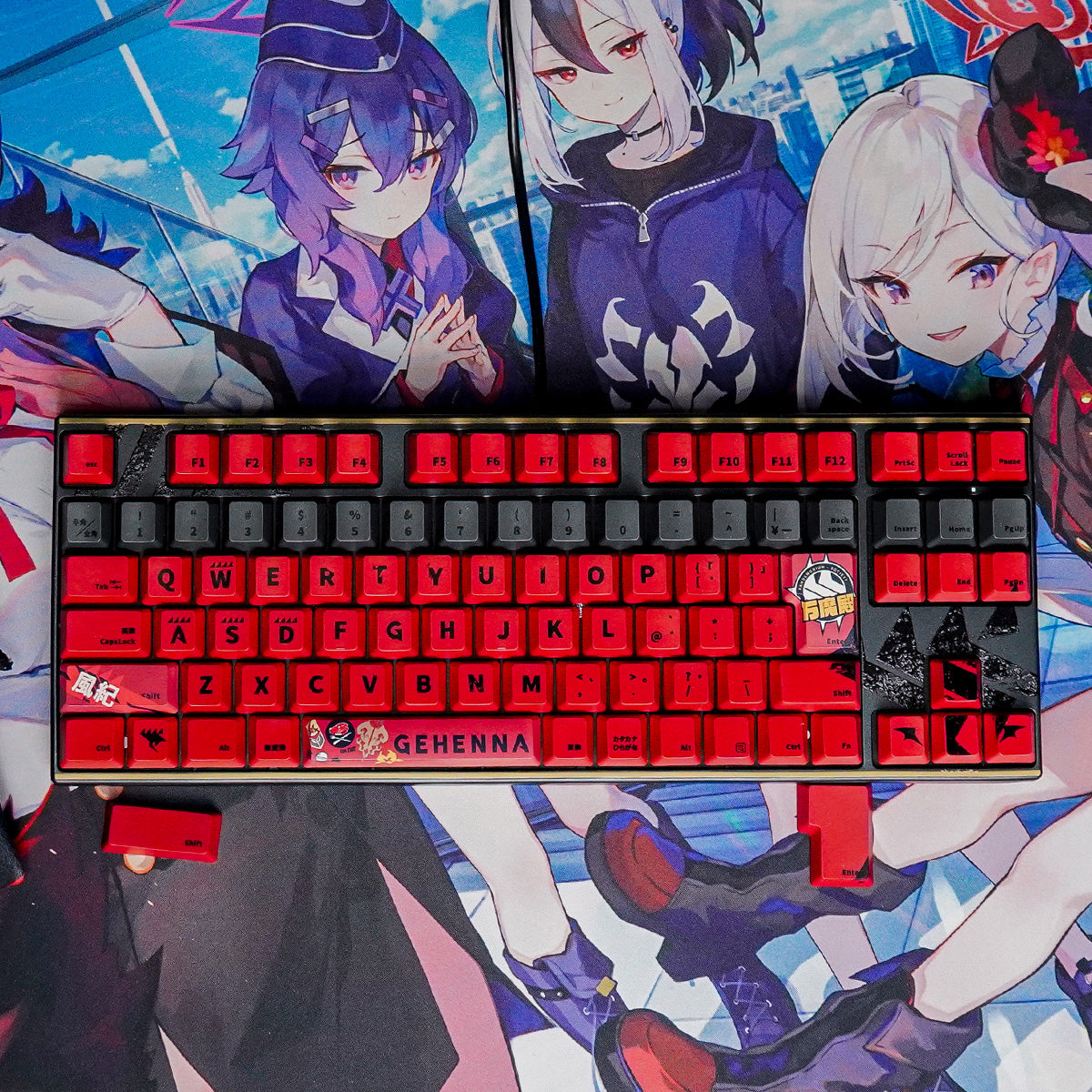 ふもコレ×ブルーアーカイブ キーボード ゲヘナ学園 日本語配列｜ふも