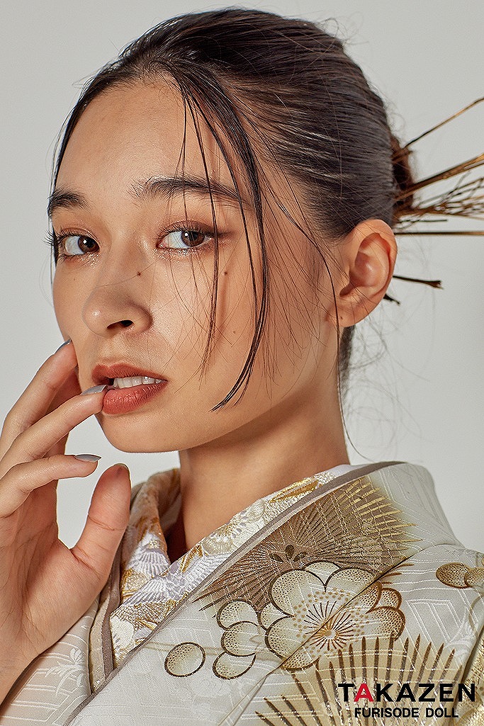 粋古典 白/金/ゴールド 鶴柄/針松 シック かっこいい 大人っぽい 金彩