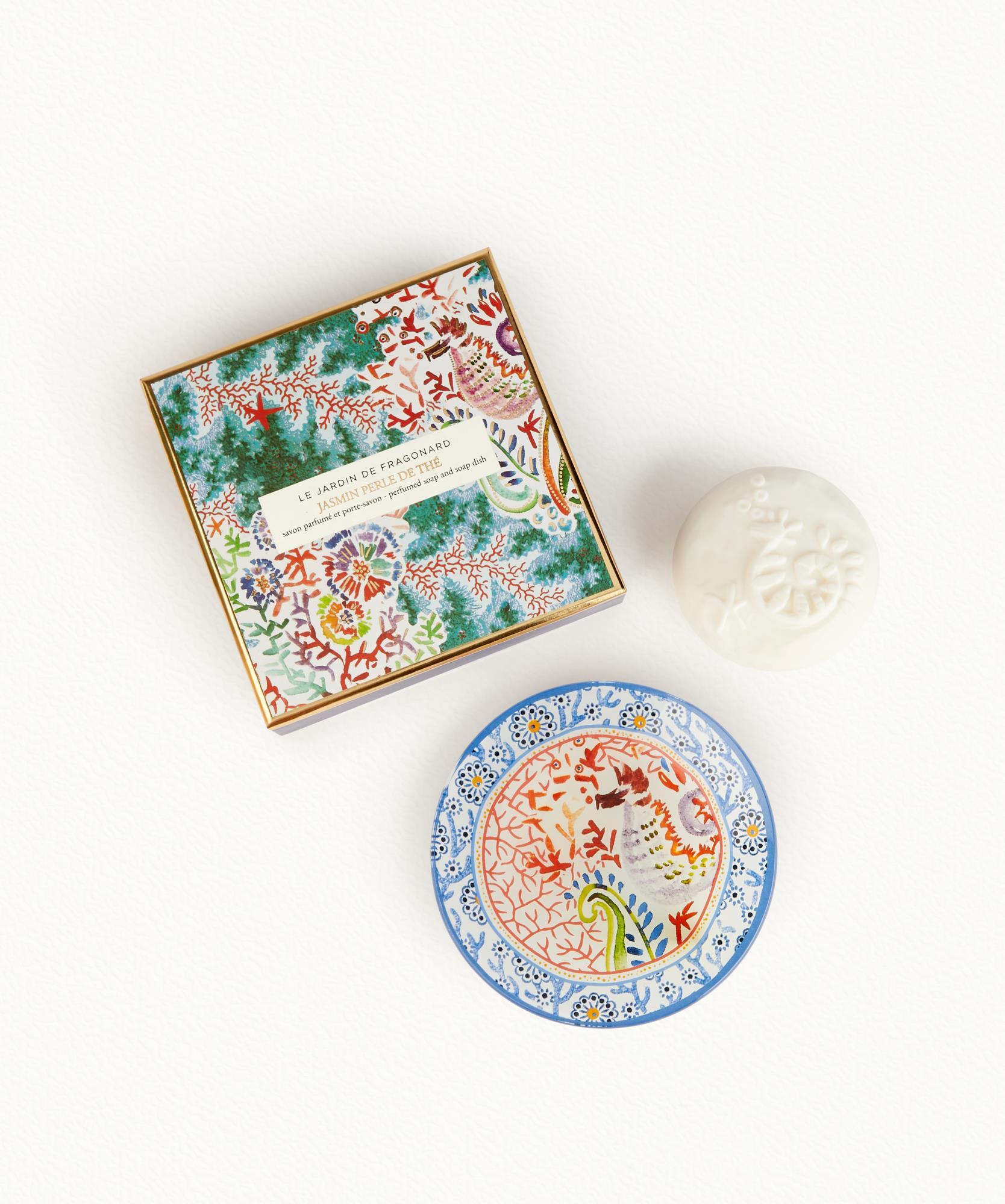 Jasmin Perle de Thé Soap & Soapdish Fragonard - $ 46.00