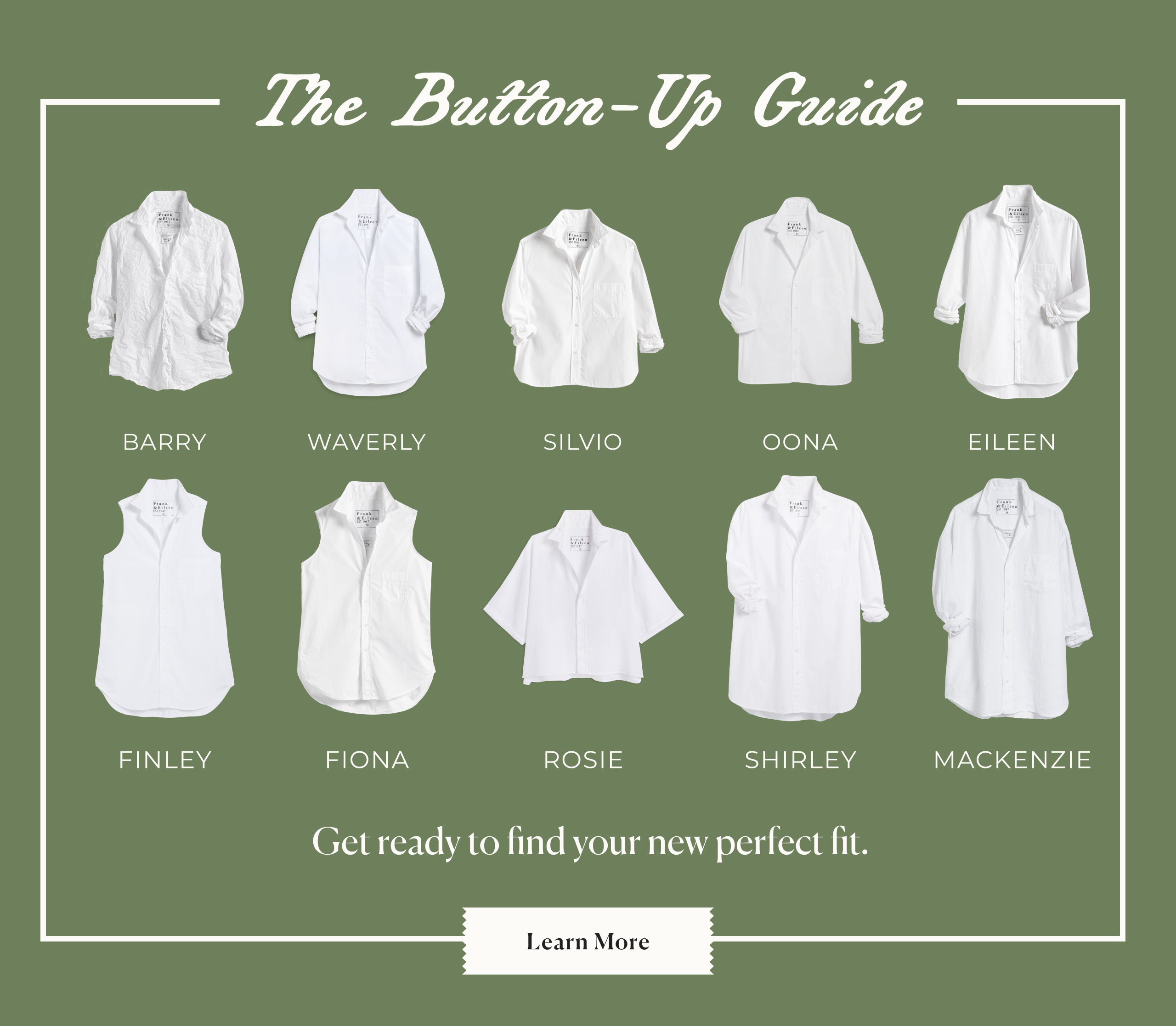 Mackenzie, One-Size Button-Up Shirt, White | Frank & Eileen