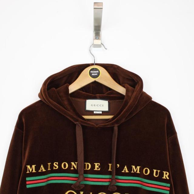 Gucci Maison De L'Amour Velour Hoodie Small – Freshmans Archive