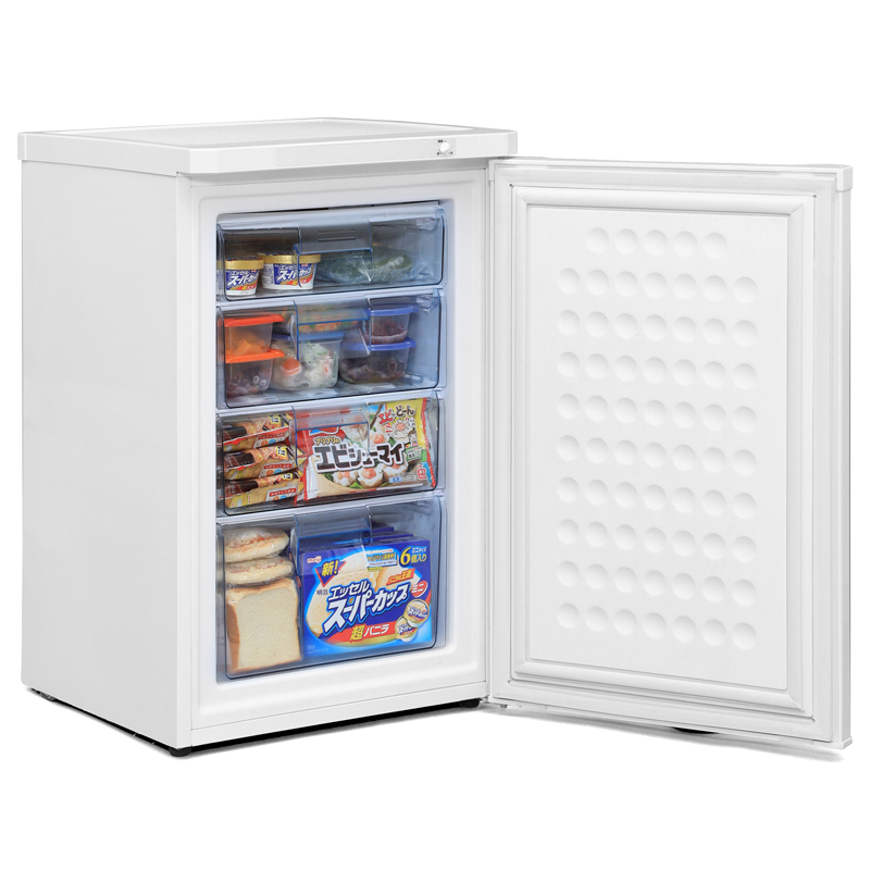 アイリスオーヤマ ノンフロン前開き冷凍庫 85L（IUSD-9B-W） 家電 | G