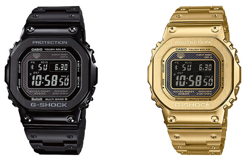 G-Shock GMW-B5000GD-1 & GMW-B5000GD-9: Black, Gold IP Full Metal