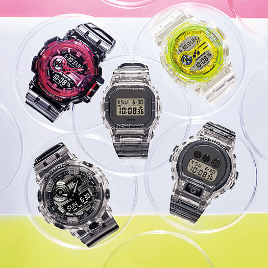G-Shock Clear Skeleton Series: 2 Classics, 3 Large Ana-Digis - G