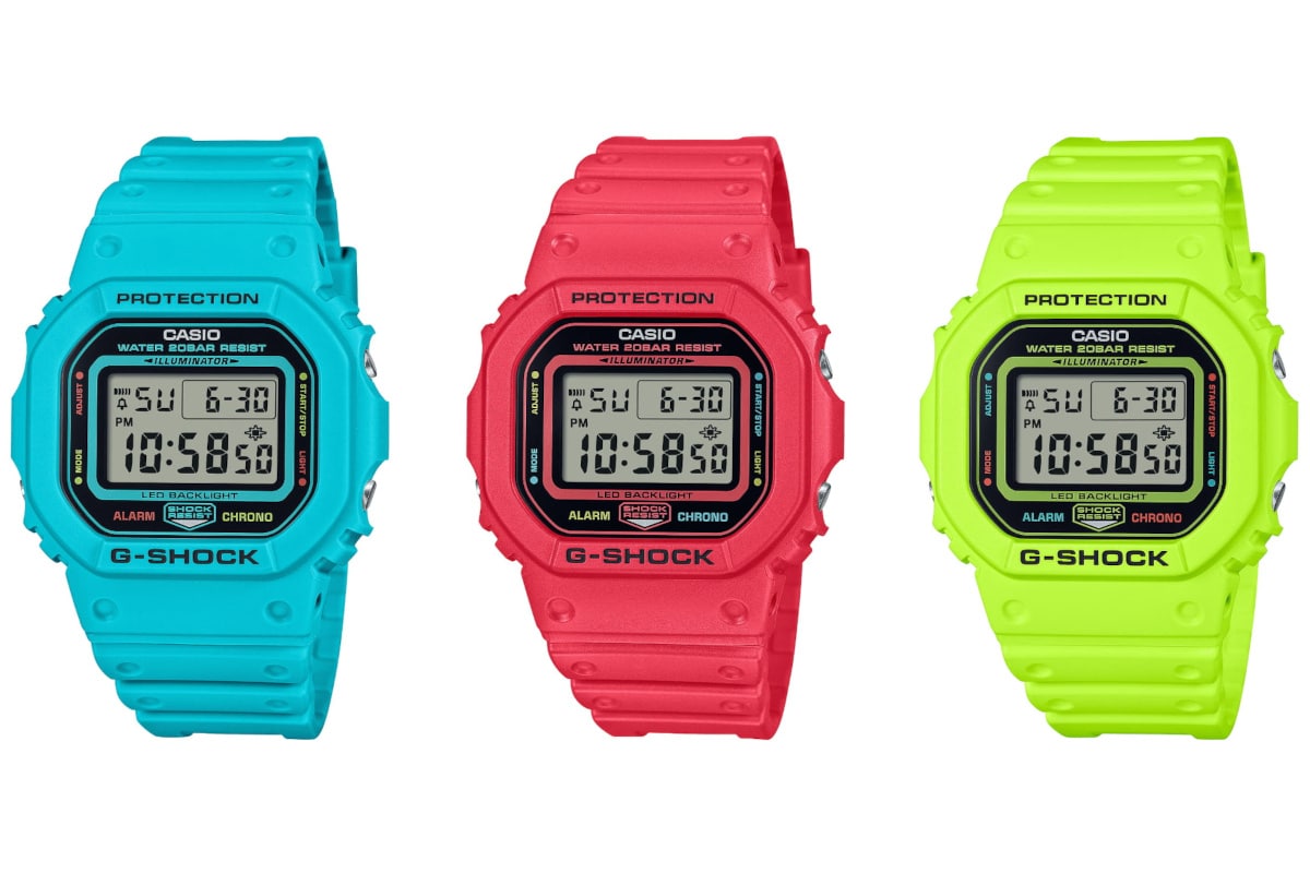 G-Shock 'Energy Pack' series features classic squares (DW-5600EP