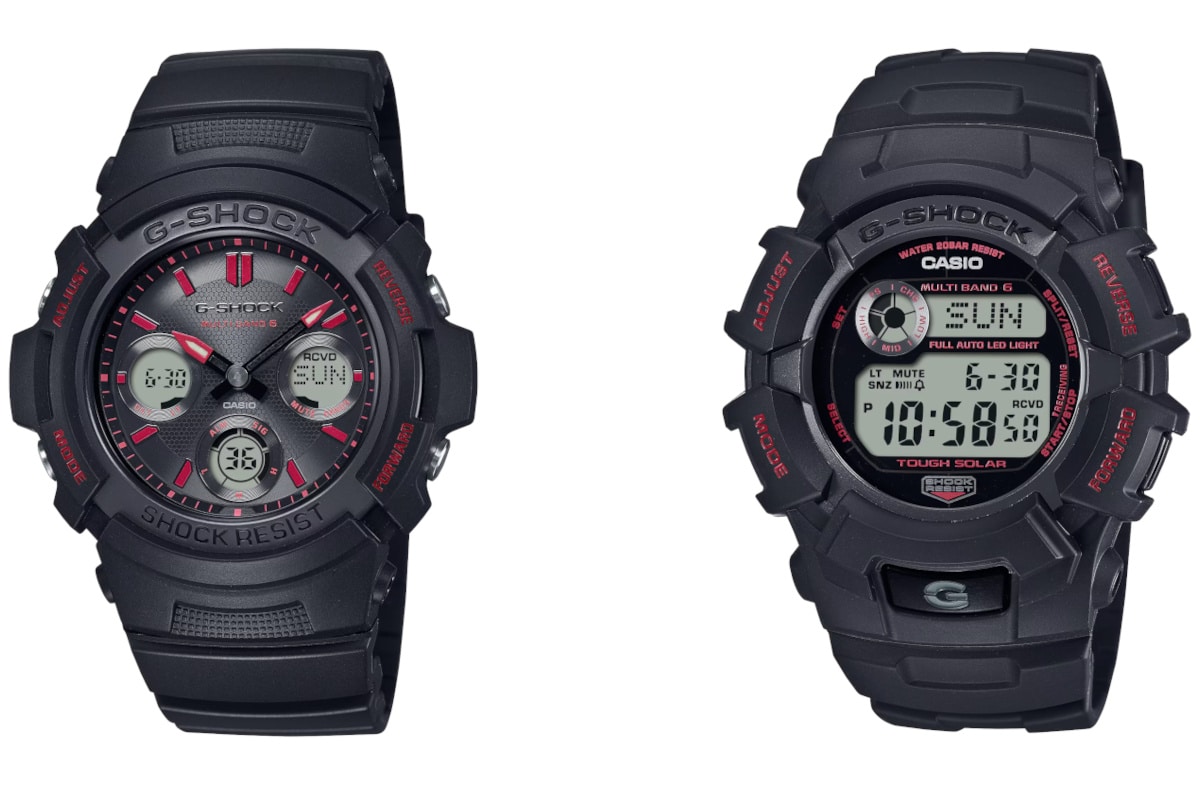 G-Shock Fire Package 2024: AWG-M100FP-1A4JR and GW-2320FP-1A4JR in