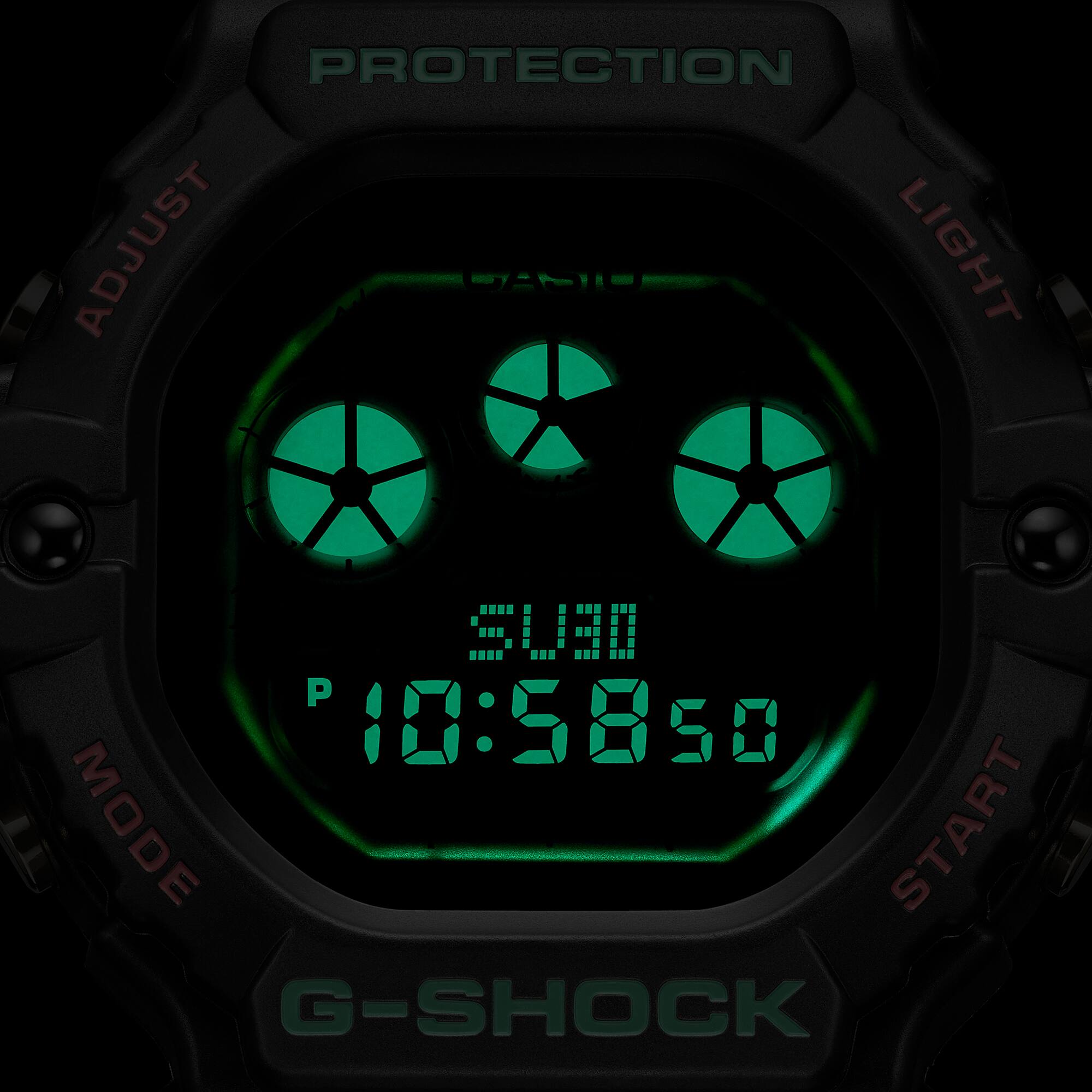 Facetasm x G-Shock DW-5900FA-1 with smoke blue face and