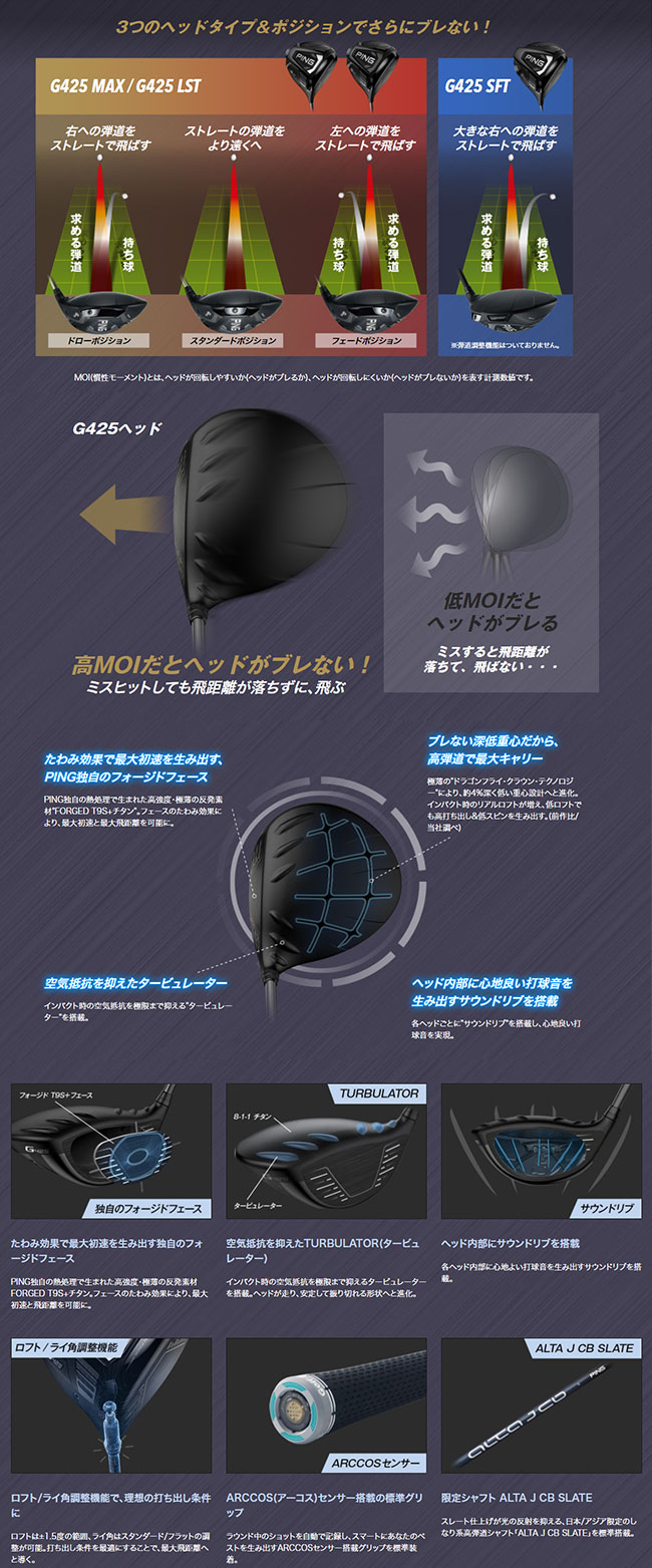 ピン G425 MAX ドライバー - ジーワンゴルフ