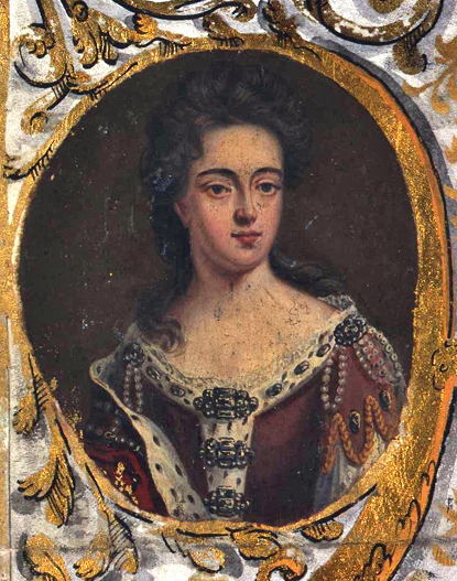 アン女王のミニアチュール（細密画） ブローチ アンティークジュエリー