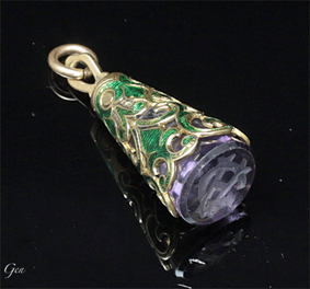 シール（フォブ） インタリオ 紋章 貴族 アンティーク