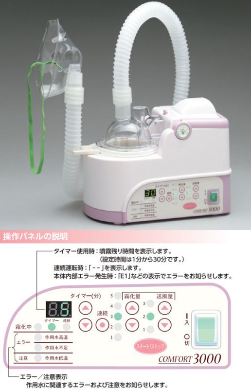 新鋭工業 コンフォート3000 KU-500（超音波式ネブライザー