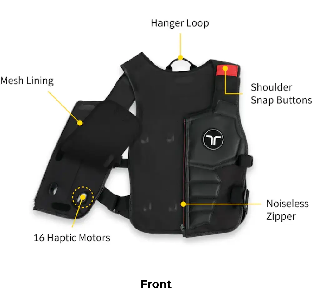 bHaptics Tactsuit X16 | Haptic Vest | VR Accessories | Knoxlabs VR