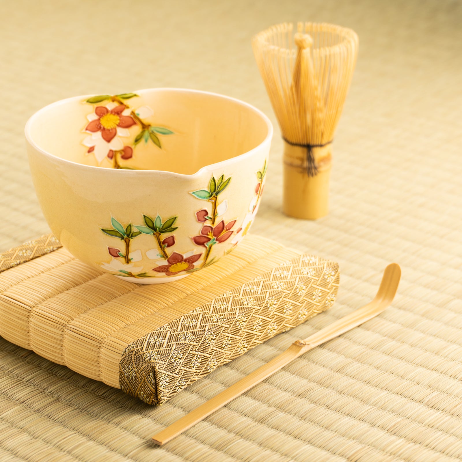 京都 清水焼】抹茶碗 桃