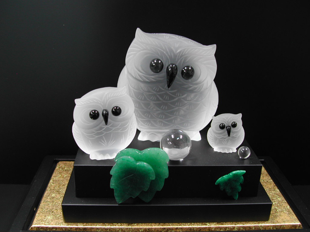 福ふくろう | 山梨県甲府市の甲州水晶伝統工芸品河野製作所(章玉)