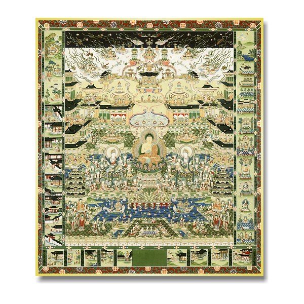 仏画色紙 観経曼荼羅 - 香老舗 高野山大師堂