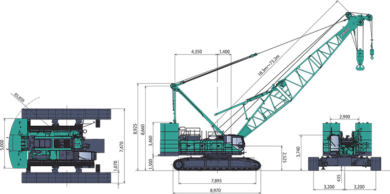 マスターテック7200G｜クローラクレーン（従来機製品情報）｜コベルコ