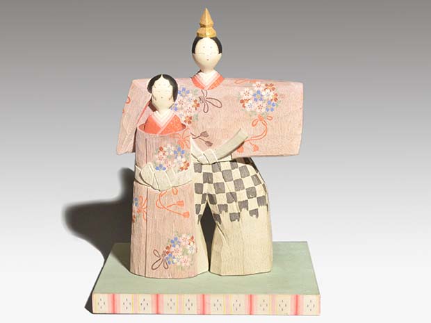 木彫 紙雛 高橋銕耕(作) 昭和9年作 共箱 | 古美術ささき