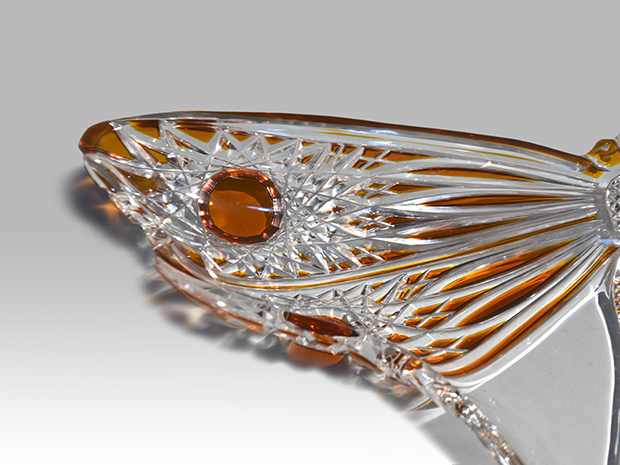 Baccarat バカラ LIBELLULE 蜻蛉 装飾皿 色被せ クリスタルガラス 世界