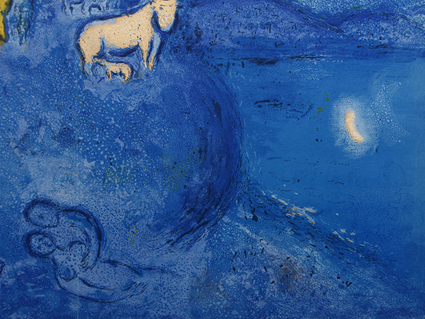 真作】マルク・シャガール リトグラフ 春:「ダフニスとクロエより