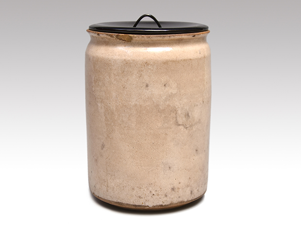 粉引筒形水指 江戸後期 小堀宗通箱書 | 古美術ささき