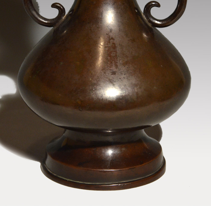 古銅花入 柑子口 龍耳付 | 古美術ささき