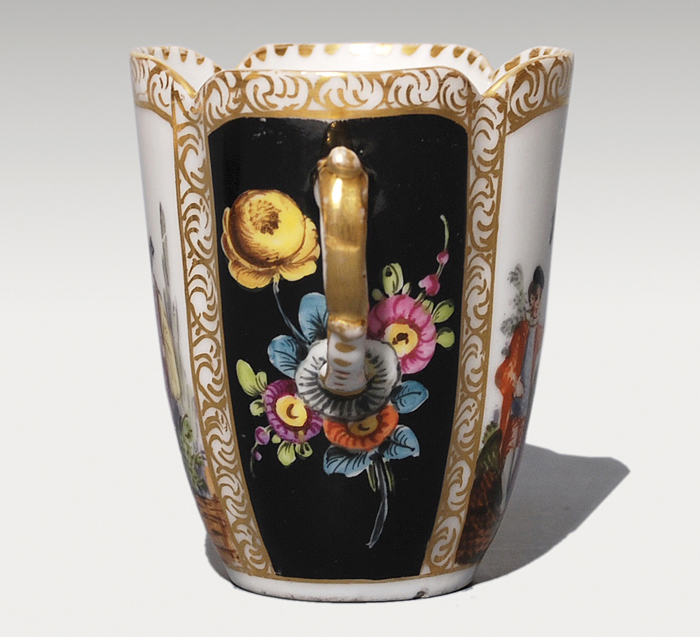 アンティーク ドレスデン ショコラカップ&ソーサー 1810年頃 | 古美術