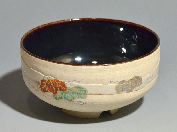 蔦の細道茶碗 矢口永寿(作) 共箱 | 古美術ささき