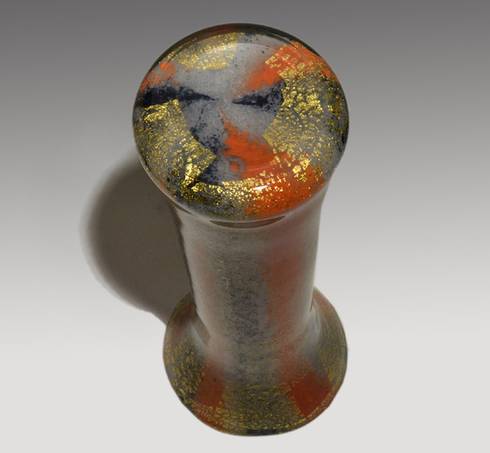 本物保証】岩田藤七(文化功労者) ガラス花器 共箱 写生銘入り激レア