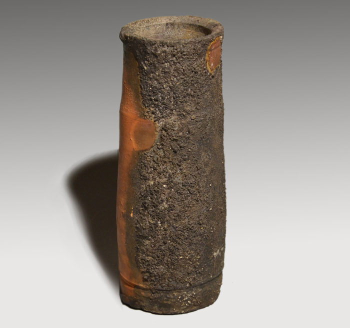 備前花入 藤原 啓(作) 窯変出来 共箱 | 古美術ささき