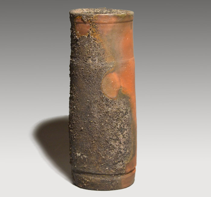 備前花入 藤原 啓(作) 窯変出来 共箱 | 古美術ささき