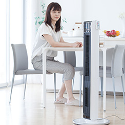 ホット＆クール ハイタワーファン KHF-1206/W｜ホット＆クール