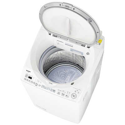 シャープ SHARP 縦型乾燥洗濯機 ホワイト 洗濯8.0kg 乾燥4.5kg ヒータ