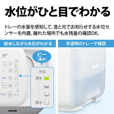 シャープ SHARP 加湿器 プラズマクラスター [ハイブリッド(加熱＋気化