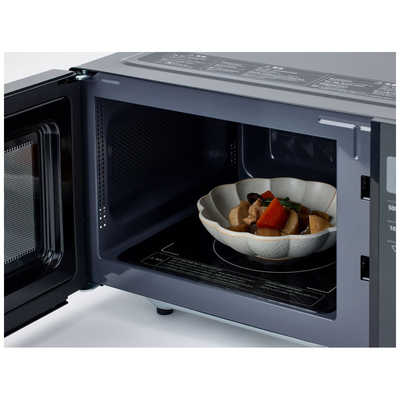 ORIGINALBASIC 電子レンジ 18L フラット ヘルツフリー ブラック OB