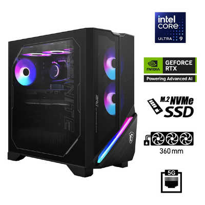 MSI ゲーミングデスクトップパソコン [ RTX 5090 / モニター無し